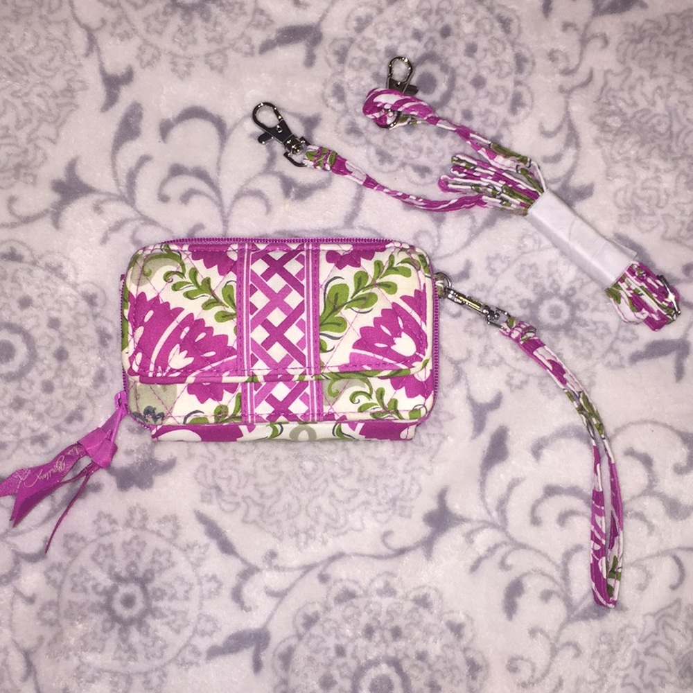 Vera Bradley Wristlet w Crossbody Strap